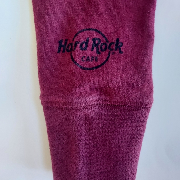 Ladies Small HARD ROCK CAFE PITTSBURGH Burgundy Applique LS Sweatshirt - Picture 7 of 8